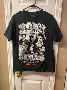 Tony Montana Graphic Short Sleeve Tee - Black
